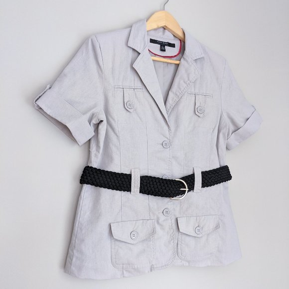 Coupe Collection Linen Cotton Short Sleeve Blazer - Picture 6 of 7